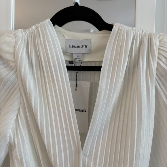 NEW Sabina Musayev Primerose Mini Dress Size XS Color White - Picture 3 of 6